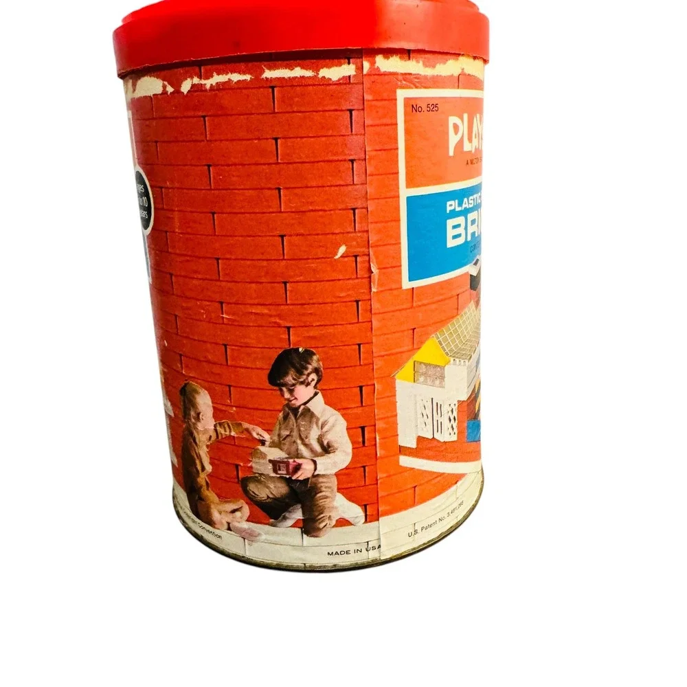 Vintage‎ 1970 Playskool Plastic Building Bricks No 525 Milton Bradley House